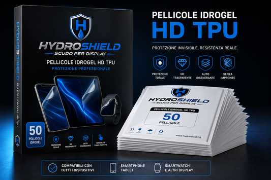 CONFEZIONE 50 pezzi Pellicola idrogel HD 0.15mm