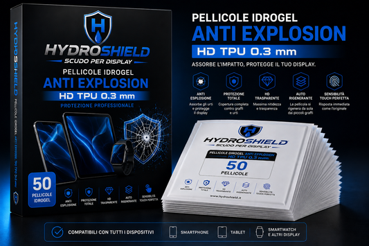 Confezione 50 pezzi HD CLEAR 0.3 mm